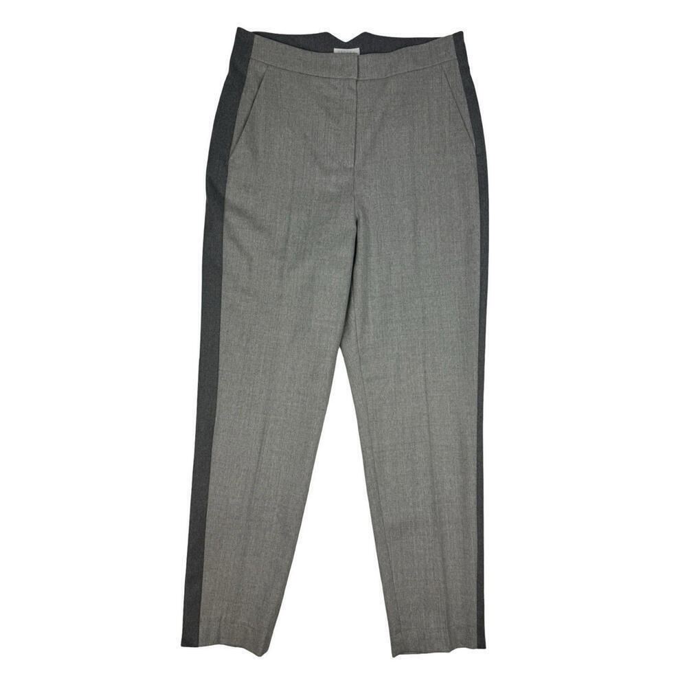 Escada Sport Takita Virgin Wool Striped Trousers Gray Size 36, US 6
